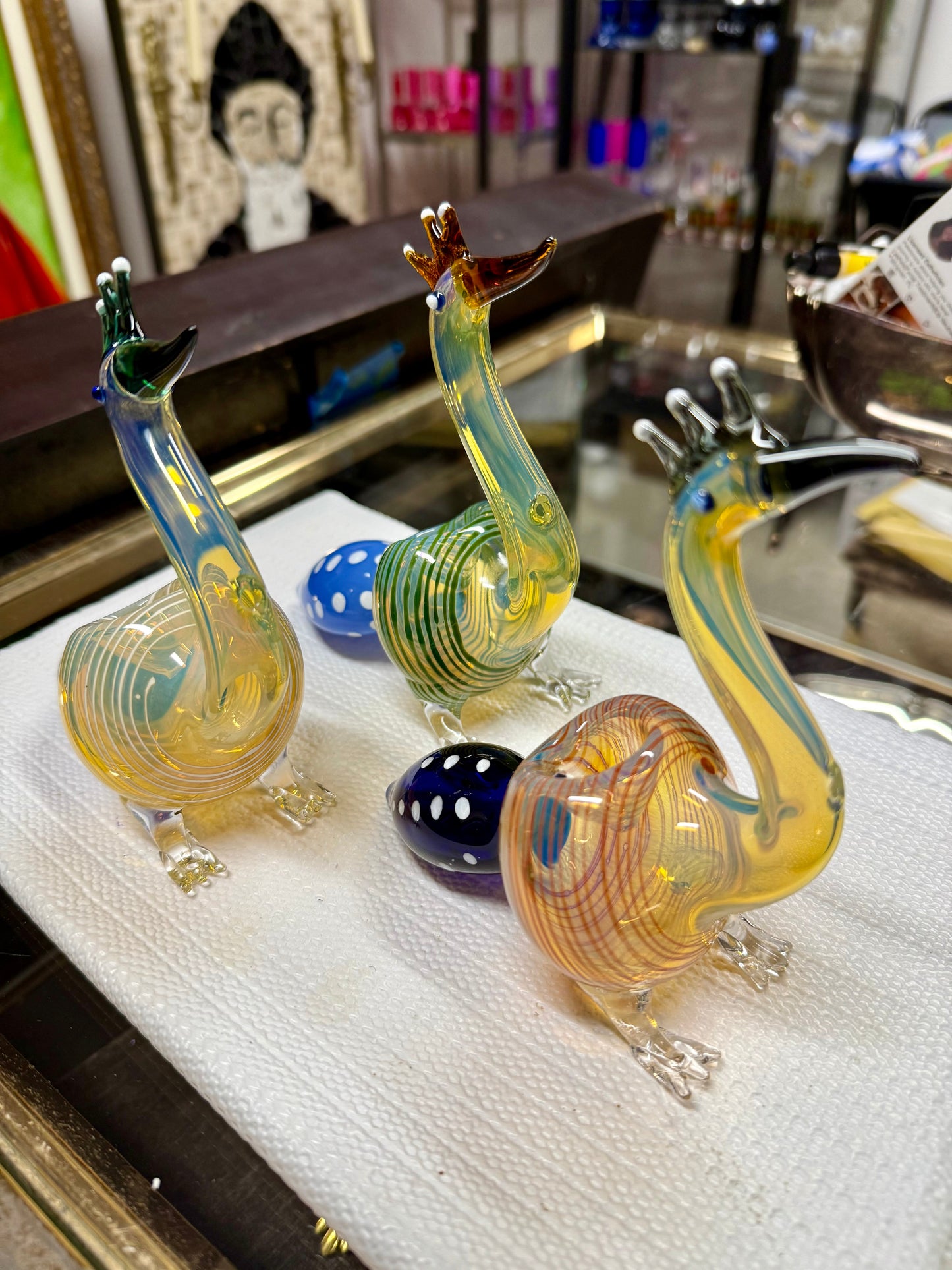 Ripkitty 5” Peacock Dry Herb Hand Pipe