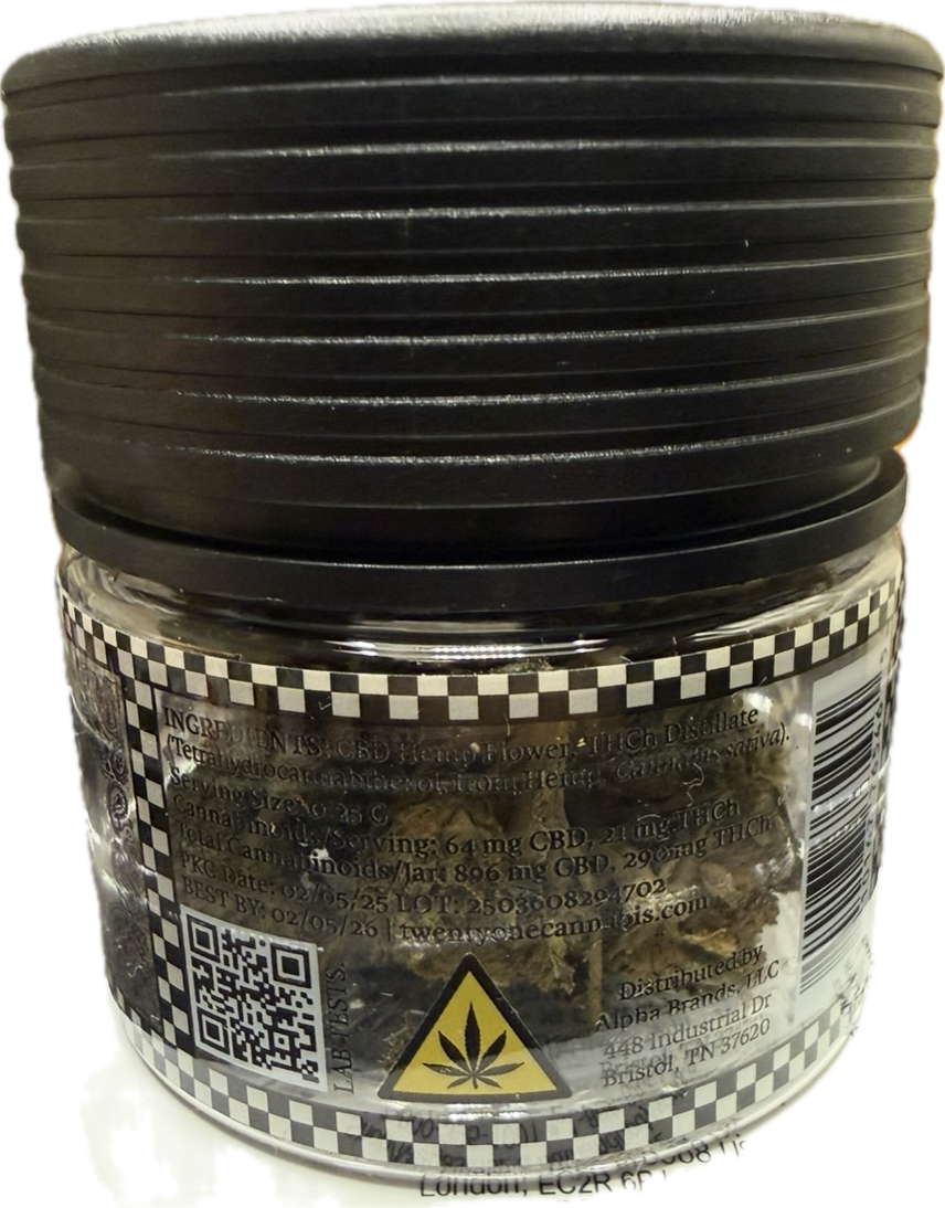 Twenty One Cannabis THCH & THCP Infused Premium Hemp Flower (3.5g Jar)